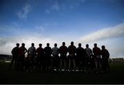 6 February 2022; The Roscommon team stand for the team photo before the Allianz Football League Division 2 match between Meath and Roscommon at Páirc Táilteann in Navan, Meath. Photo by Harry Murphy/Sportsfile
