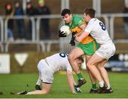 6 February 2022; Caolan McGonigle of Donegal in action against Kevin Feely of Kildare during the Allianz Football League Division 1 match between Donegal and Kildare at MacCumhaill Park in Ballybofey, Donegal. Photo by Oliver McVeigh/Sportsfile
