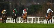 6 February 2022; Honeysuckle, right, with Rachael Blackmore up, leads the field on their way to winning the Chanelle Pharma Irish Champion Hurdle during day two of the Dublin Racing Festival at Leopardstown Racecourse in Dublin. Photo by Seb Daly/Sportsfile