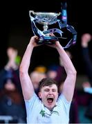 6 February 2022; Kilmeena captain Seán Ryder lifts the cup after his side's victory in the AIB GAA Football All-Ireland Junior Club Championship Final match between Gneeveguilla, Kerry, and Kilmeena, Mayo, at Croke Park in Dublin. Photo by Piaras Ó Mídheach/Sportsfile