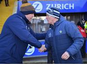 6 February 2022; The Wexford manager Darragh Egan and the Limerick manager John Kiely shake hands after the Allianz Hurling League Division 1 Group A match between Wexford and Limerick at Chadwicks Wexford Park in Wexford. Photo by Ray McManus/Sportsfile