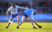 6 February 2022; Colin Currie of Dublin in action against Conor Gleeson of Waterford during the Allianz Hurling League Division 1 Group B match between Dublin and Waterford at Parnell Park in Dublin. Photo by Stephen McCarthy/Sportsfile