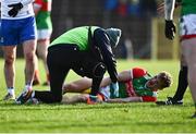 6 February 2022; Eoghan McLaughlin of Mayo receives treatment during the Allianz Football League Division 1 match between Monaghan and Mayo at St Tiernach's Park in Clones, Monaghan. Photo by David Fitzgerald/Sportsfile