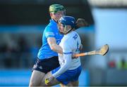 6 February 2022; Kieran Bennett of Waterford in action against Fergal Whitely of Dublin during the Allianz Hurling League Division 1 Group B match between Dublin and Waterford at Parnell Park in Dublin. Photo by Stephen McCarthy/Sportsfile