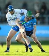 6 February 2022; Fergal Whitely of Dublin in action against Kieran Bennett of Waterford during the Allianz Hurling League Division 1 Group B match between Dublin and Waterford at Parnell Park in Dublin. Photo by Stephen McCarthy/Sportsfile