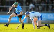 6 February 2022; Fergal Whitely of Dublin in action against Kieran Bennett of Waterford during the Allianz Hurling League Division 1 Group B match between Dublin and Waterford at Parnell Park in Dublin. Photo by Stephen McCarthy/Sportsfile