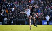 6 February 2022; Cormac Munroe of Tyrone and Greg McCabe of Armagh contests a kick out during the Allianz Football League Division 1 match between Armagh and Tyrone at the Athletic Grounds in Armagh. Photo by Brendan Moran/Sportsfile