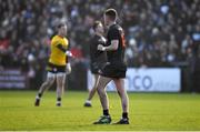 6 February 2022; Greg McCabe of Armagh leaves the pitch after being sent off during the Allianz Football League Division 1 match between Armagh and Tyrone at the Athletic Grounds in Armagh. Photo by Brendan Moran/Sportsfile