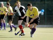 4 April 2004; Mark Gleghorne, Instonians, in action against Lee d'Alton, Cork Harlequins. Mens Irish Senior Cup Final 2003-2004, Cork Harlequins v Instonians, Belfield, Dublin. Picture credit; Brian Lawless / SPORTSFILE *EDI*