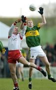 4 April 2004; Seamus Scanlon, Kerry, in action against Colin Holmes, Tyrone. Allianz Football League, Division 1A, Round 7, Tyrone v Kerry, Healy Park, Omagh, Co. Tyrone. Picture credit; Brendan Moran / SPORTSFILE *EDI*