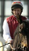 4 April 2004; Catherine Gannon aboard Dossier before the start of the Castlemartin & La Louviere Studs Gladness Stakes at the Curragh Racecourse, Co. Kildare. Picture credit; Matt Browne / SPORTSFILE *EDI*