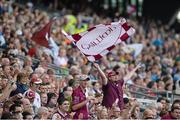 27 July 2013; Galway supporters cheer on their team. GAA Football All-Ireland Senior Championship, Round 4, Cork v Galway, Croke Park, Dublin. Picture credit: David Maher / SPORTSFILE