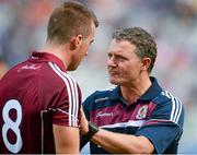27 July 2013; Galway manager Alan Mulholland with Paul Conroy before the start of the game. GAA Football All-Ireland Senior Championship, Round 4, Cork v Galway, Croke Park, Dublin. Picture credit: David Maher / SPORTSFILE