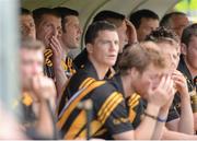 28 July 2013; Henry Shefflin, Kilkenny, back row, second from left, watches on during the final stages of the first half after being sent off. GAA Hurling All-Ireland Senior Championship, Quarter-Final, Cork v Kilkenny, Semple Stadium, Thurles, Co. Tipperary. Picture credit: Stephen McCarthy / SPORTSFILE