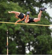 28 July 2013; David Donegan, Clonliffe Harriers A.C, Dublin, on his way to winning the Men's Pole Vault event at the Woodie’s DIY National Senior Track and Field Championships. Morton Stadium, Santry, Co. Dublin. Picture credit: Tomas Greally / SPORTSFILE