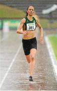 28 July 2013; Laura Crowe, An Riocht A.C., Co. Kerry, on her way to winning the Women's 1500m event at the Woodie’s DIY National Senior Track and Field Championships. Morton Stadium, Santry, Co. Dublin. Picture credit: Tomas Greally / SPORTSFILE