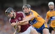 28 July 2013; Joseph Cooney, Galway, in action against Colin Ryan, Clare. GAA Hurling All-Ireland Senior Championship, Quarter-Final, Galway v Clare, Semple Stadium, Thurles, Co. Tipperary. Picture credit: Stephen McCarthy / SPORTSFILE
