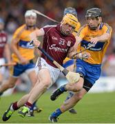 28 July 2013; David Glennon, Galway, in action against Patrick Donnellan, Clare. GAA Hurling All-Ireland Senior Championship, Quarter-Final, Galway v Clare, Semple Stadium, Thurles, Co. Tipperary. Picture credit: Stephen McCarthy / SPORTSFILE