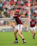 28 July 2013; Joe Canning takes a free for Galway. GAA Hurling All-Ireland Senior Championship, Quarter-Final, Galway v Clare, Semple Stadium, Thurles, Co. Tipperary. Picture credit: Ray McManus / SPORTSFILE