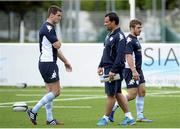 30 July 2013; Racing Metro's Jonathan Sexton in conversation with head coach Laurent Labit during squad training. Racing Metro Squad Training, Avenue Paul Langevin, Le Plessis Robinson, Paris, France. Picture credit: Fred Porcu / SPORTSFILE