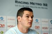 30 July 2013; Racing Metro's new signing Jonathan Sexton during a press conference. Avenue Paul Langevin, Le Plessis Robinson, Paris, France. Picture credit: Fred Porcu / SPORTSFILE