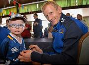 31 July 2013; Leinster's Leo Cullen signs an autograph for Colman O'Flynn, age 6, from Dublin, during a Leinster Rugby Summer Camp at Donnybrook, Dublin. Picture credit: Brian Lawless / SPORTSFILE