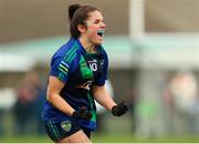 6 February 2022; Kate Sullivan of St Sylvester's celebrates at the final whistle during the 2021 currentaccount.ie All-Ireland Ladies Intermediate Club Football Championship Final match between Castlebar Mitchels, Mayo and St Sylvester's, Dublin at Duggan Park in Ballinasloe, Galway. Photo by Michael P Ryan/Sportsfile