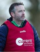 6 February 2022; St Sylvester's manager Anthony Cooke  during the 2021 currentaccount.ie All-Ireland Ladies Intermediate Club Football Championship Final match between Castlebar Mitchels, Mayo and St Sylvester's, Dublin at Duggan Park in Ballinasloe, Galway. Photo by Michael P Ryan/Sportsfile