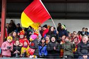 6 February 2022; Supporters look on during the 2021 currentaccount.ie All-Ireland Ladies Intermediate Club Football Championship Final match between Castlebar Mitchels, Mayo and St Sylvester's, Dublin at Duggan Park in Ballinasloe, Galway. Photo by Michael P Ryan/Sportsfile