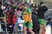 6 February 2022; Michael Murphy of Donegal leaves the field with a first half injury during the Allianz Football League Division 1 match between Donegal and Kildare at MacCumhaill Park in Ballybofey, Donegal. Photo by Oliver McVeigh/Sportsfile