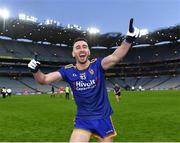 6 February 2022; Shane O'Connor of Steelstown celebrates after his side's victory in the AIB GAA Football All-Ireland Intermediate Club Championship Final match between Trim, Meath, and Steelstown Brian Óg's, Derry, at Croke Park in Dublin. Photo by Piaras Ó Mídheach/Sportsfile