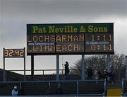 6 February 2022; The scoreboard during the Allianz Hurling League Division 1 Group A match between Wexford and Limerick at Chadwicks Wexford Park in Wexford. Photo by Ray McManus/Sportsfile