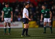 4 February 2022; Referee Julianne Zussman during the U20 Six Nations Rugby Championship match between Ireland and Wales at Musgrave Park in Cork. Photo by Piaras Ó Mídheach/Sportsfile