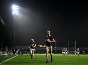 5 February 2022; Barry Heffernan, 7, and Séamus Kennedy of Tipperary leave the field at the end of the first half in the Allianz Hurling League Division 1 Group B match between Laois and Tipperary at MW Hire O'Moore Park in Portlaoise, Laois. Photo by Ray McManus/Sportsfile