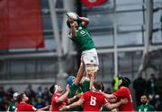 5 February 2022; James Ryan of Ireland takes possession from a line-out during the Guinness Six Nations Rugby Championship match between Ireland and Wales at the Aviva Stadium in Dublin. Photo by David Fitzgerald/Sportsfile