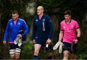 7 February 2022; Players, from left, Ross Molony, Devin Toner and Joe McCarthy during a Leinster Rugby squad training session at UCD in Dublin. Photo by Harry Murphy/Sportsfile