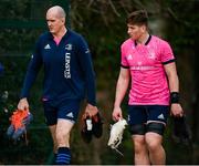 7 February 2022; Devin Toner and Joe McCarthy during a Leinster Rugby squad training session at UCD in Dublin. Photo by Harry Murphy/Sportsfile