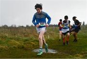 6 February 2022; Conchur Deeley of St Killians New Inn competing in the minor boys event during the Irish Life Health Connacht Schools Cross Country at Bushfield in Loughrea, Galway. Photo by Ben McShane/Sportsfile