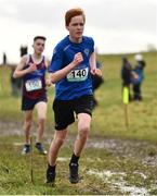 6 February 2022; Shane Talty of Colaiste an Eachreidh Athenry competing in the junior boys event during the Irish Life Health Connacht Schools Cross Country at Bushfield in Loughrea, Galway. Photo by Ben McShane/Sportsfile