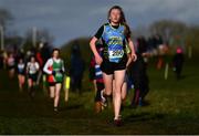 6 February 2022; Niamh O'Donnell of Merlin Park College Galway competing in the intermediate girls event during the Irish Life Health Connacht Schools Cross Country at Bushfield in Loughrea, Galway. Photo by Ben McShane/Sportsfile