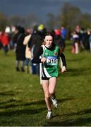 6 February 2022; Kate McKeon of Moyne Community School competing in the minor girls event during the Irish Life Health Connacht Schools Cross Country at Bushfield in Loughrea, Galway. Photo by Ben McShane/Sportsfile