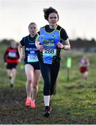 6 February 2022; Holly Cooke of Merlin Park College Galway competing in the senior girls event during the Irish Life Health Connacht Schools Cross Country at Bushfield in Loughrea, Galway. Photo by Ben McShane/Sportsfile