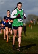 6 February 2022; Clodagh Mahon of Calasanctius College Oranmore competing in the intermediate girls event during the Irish Life Health Connacht Schools Cross Country at Bushfield in Loughrea, Galway. Photo by Ben McShane/Sportsfile