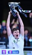 6 February 2022; Kilmeena captain Seán Ryder lifts the cup after his side's victory in the AIB GAA Football All-Ireland Junior Club Championship Final match between Gneeveguilla, Kerry, and Kilmeena, Mayo, at Croke Park in Dublin. Photo by Piaras Ó Mídheach/Sportsfile
