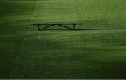 6 February 2022; The bench for the team photographs before the AIB GAA Football All-Ireland Junior Club Championship Final match between Gneeveguilla, Kerry, and Kilmeena, Mayo, at Croke Park in Dublin. Photo by Piaras Ó Mídheach/Sportsfile