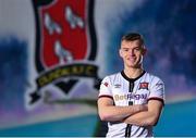 8 February 2022; Dundalk unveil new loan signing Lewis Macari at Oriel Park in Dundalk, Louth. Photo by Ben McShane/Sportsfile