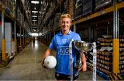 8 February 2022; In attendance at the Lidl Regional Distribution Centre in Newbridge, Kildare, to mark the launch of the 2022 Lidl Ladies National Football Leagues is Carla Rowe of Dublin. Lidl Ireland have also confirmed a four-year extension of their partnership with the LGFA, which will see Lidl Ireland remain as the LGFA’s official retail partner and National League sponsor until the end of 2025. The extension will ensure a decade of #SeriousSupport, with Lidl pledging to invest an additional €5 million over the next four years that will bring the total investment to €10 million over 10 years of sponsorship. Photo by Brendan Moran/Sportsfile