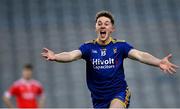 6 February 2022; Eoghan Bradley of Steelstown celebrates at the final whistle of the AIB GAA Football All-Ireland Intermediate Club Championship Final match between Trim, Meath, and Steelstown Brian Óg's, Derry, at Croke Park in Dublin. Photo by Piaras Ó Mídheach/Sportsfile