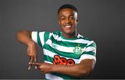 5 February 2022; Aidomo Emakhu during a Shamrock Rovers squad portrait session at Tallaght Stadium in Dublin. Photo by Seb Daly/Sportsfile