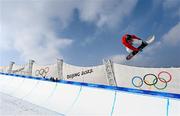 9 February 2022; Ruka Hirano of Japan during the Men's Snowboard Halfpipe Qualification event on day five of the Beijing 2022 Winter Olympic Games at Genting Snow Park in Zhangjiakou, China. Photo by Ramsey Cardy/Sportsfile